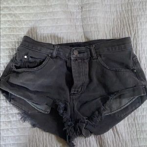 Mustard seed black jean shorts